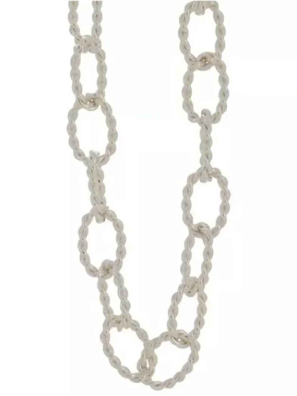 New Metal Gallery Twisted Oval Link Necklace - 16"
